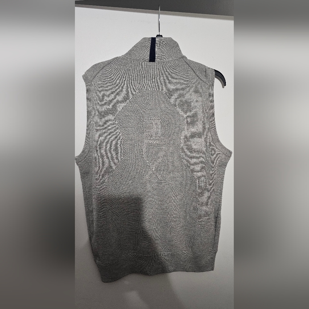 RLX Ralph Lauren Performance Full Zip Sweater Vest Gray Mens NWT size Med - Picture 3 of 6